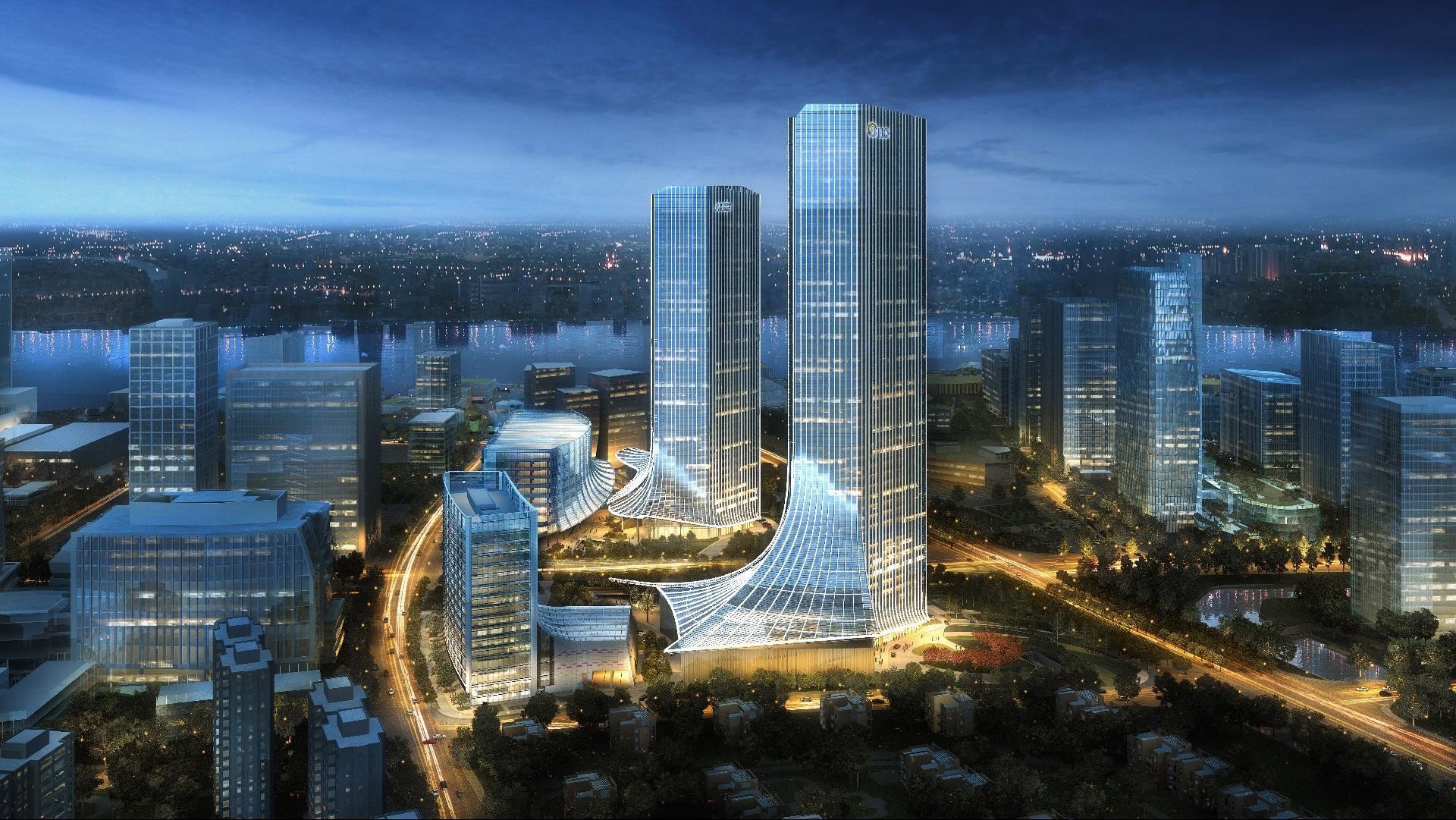 The Westbund Hotel opens next year at the West Bund development, which occupies the site of the Shanghai’s former Lunghwa airport.