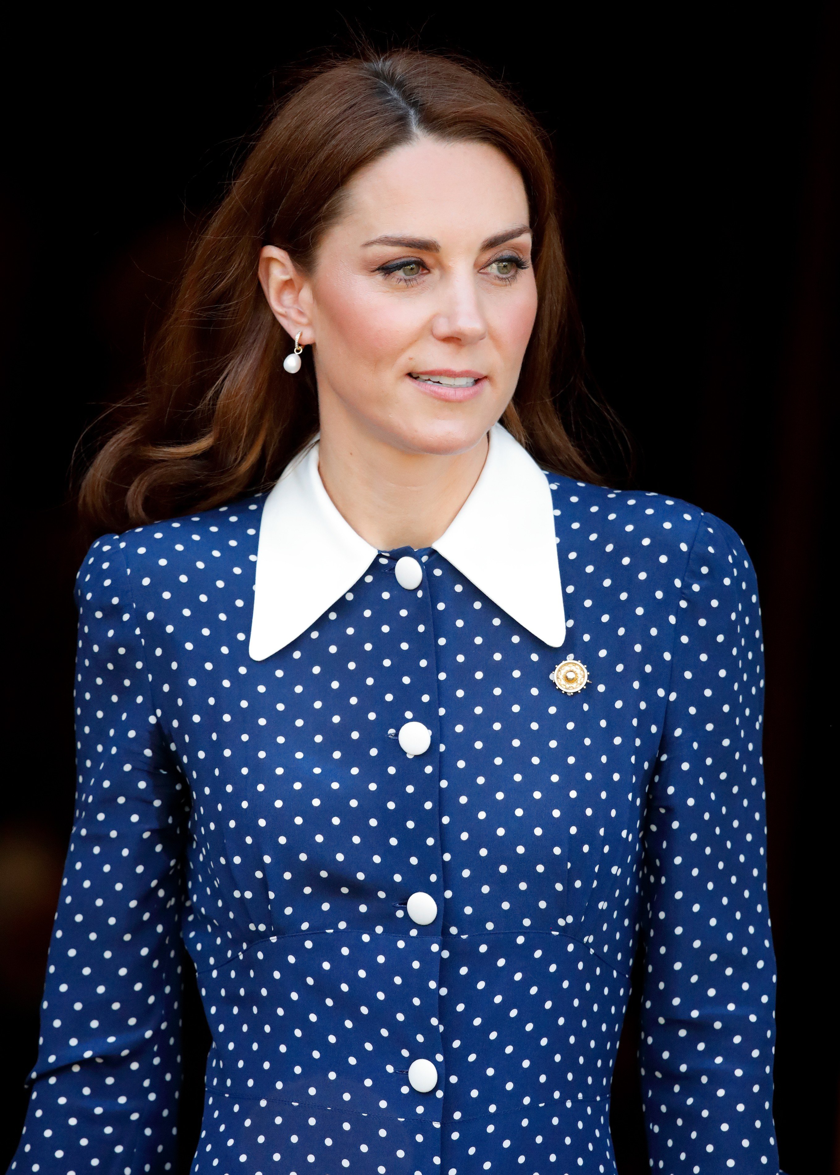 The Duchess of Cambridge in an Alessandra Rich dress, in May. Photo: Getty Images