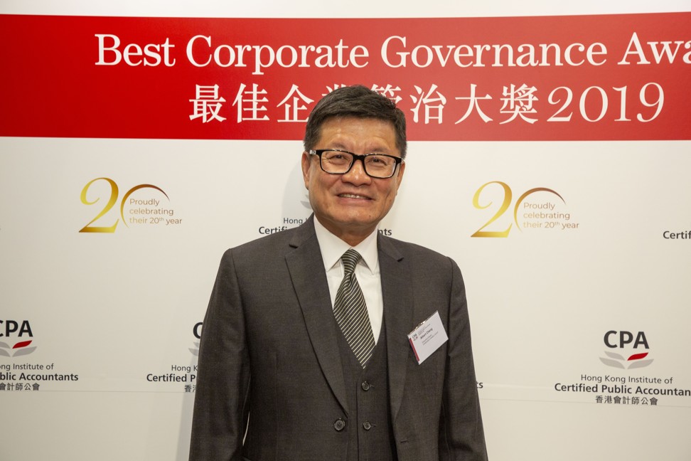 Albert Cheng, executive director of the Construction Industry Council, which was the first winner of the Self-nomination Award at the Best Corporate Governance Awards 2019. Photo: Frank Chan