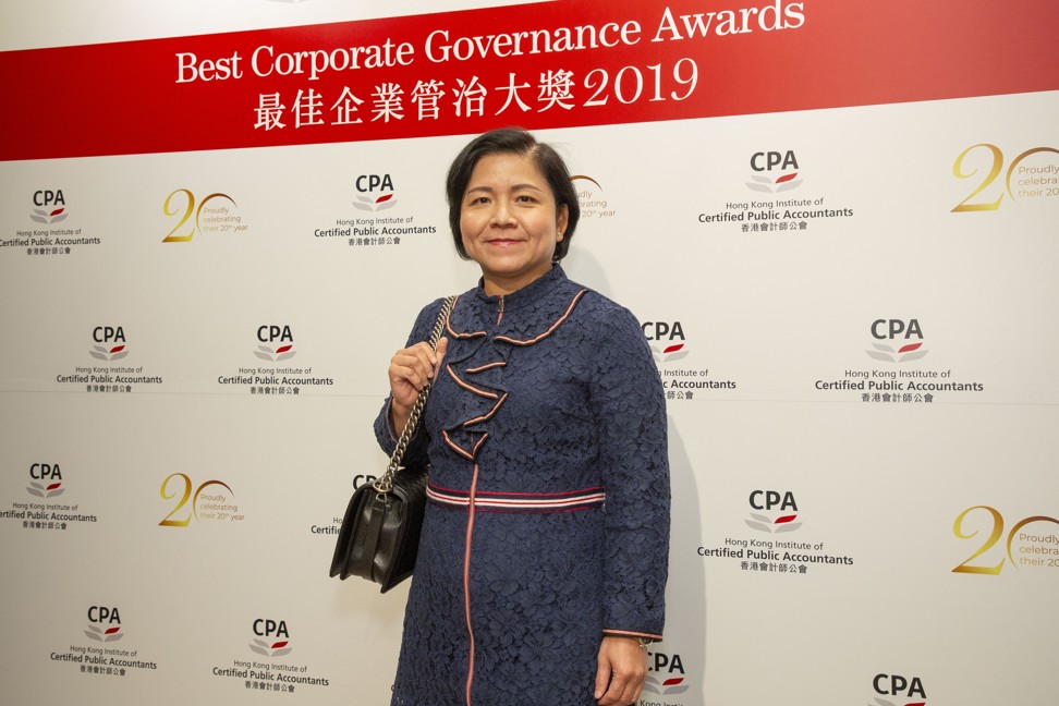 Fanny Lung, finance director of Swire Properties, which won a Sustainability and Social Responsibility Award at the Best Corporate Governance Awards 2019. Photo: Frank Chan
