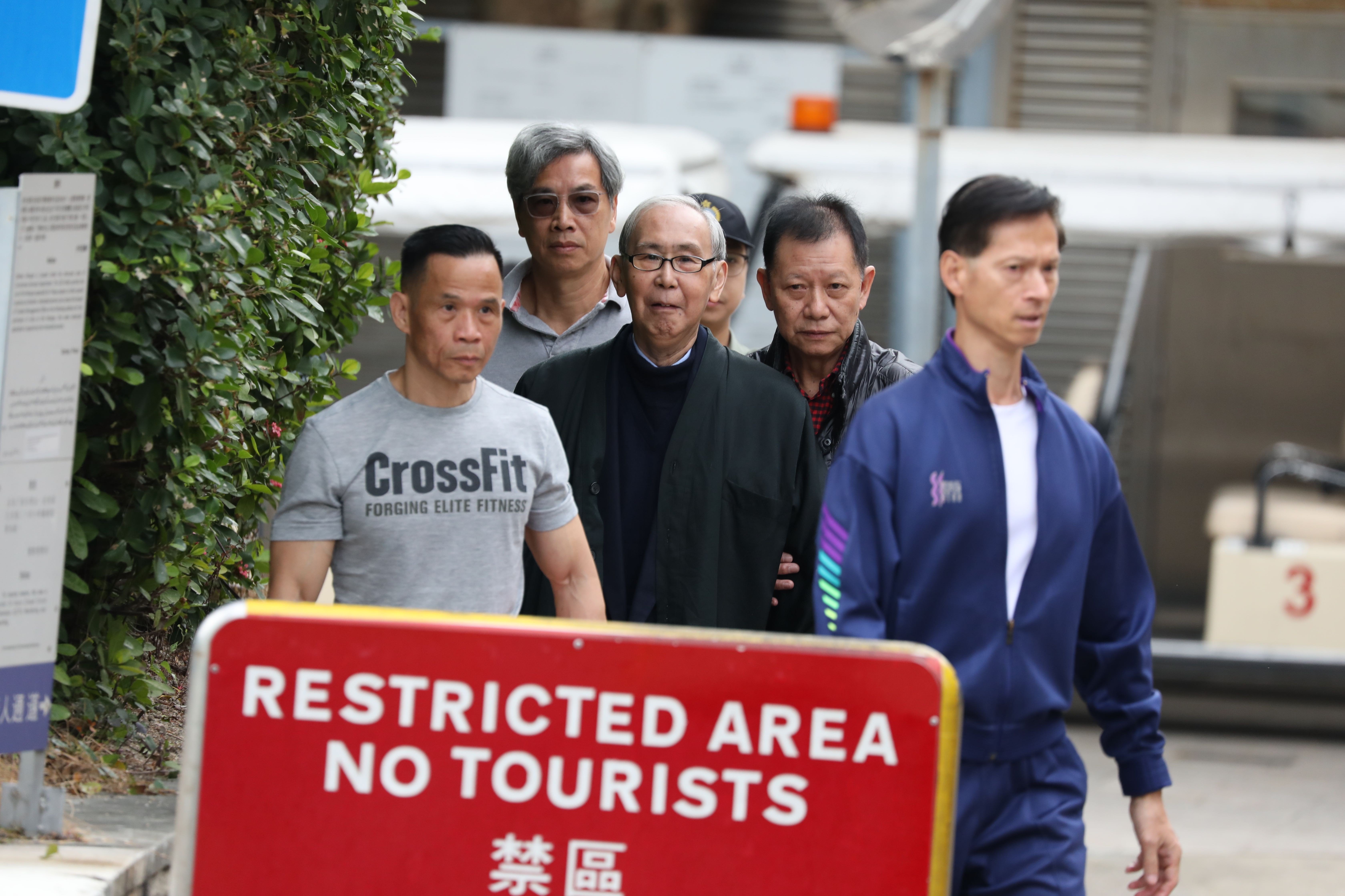 Rafael Hui walks out of Stanley Prison after serving five years for accepting bribes and inducements. Photo: Nora Tam