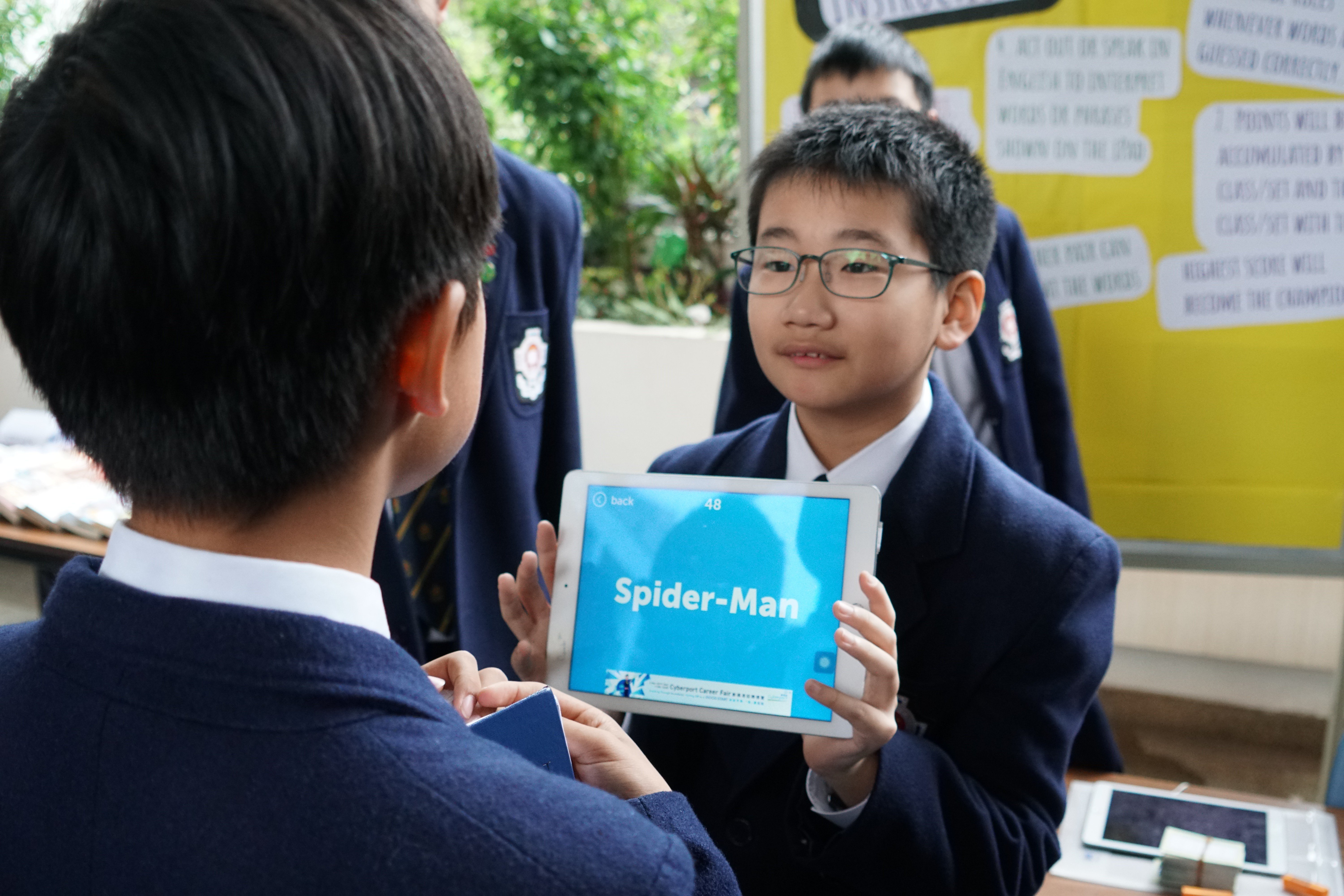 Students participate in English Fun Day at St Paul’s College in Hong Kong in March. Photo: Handout