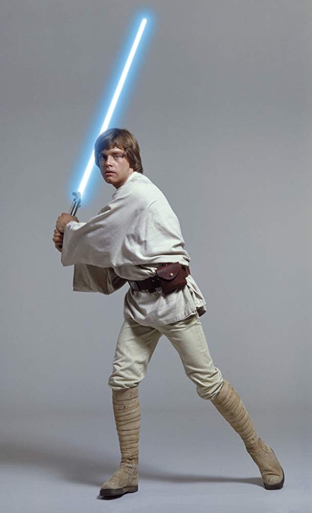 Mark Hamill in the first Star Wars film.