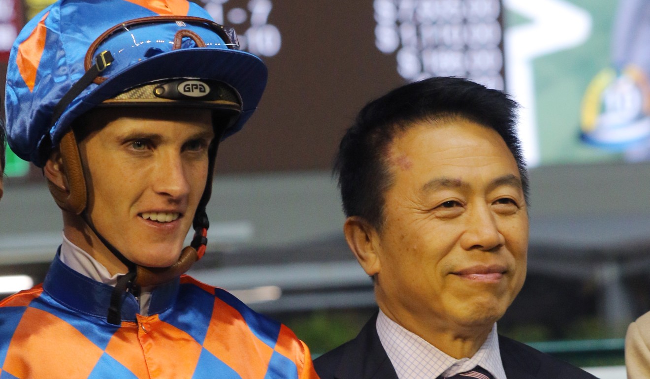 Jockey Chad Schofield and trainer Ricky Yiu combine with Jolly Banner on Sunday.