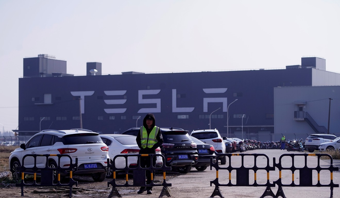 Tesla’s Gigafactory 3 plant seen near Shanghai, China in December 2019. Photo: Reuters