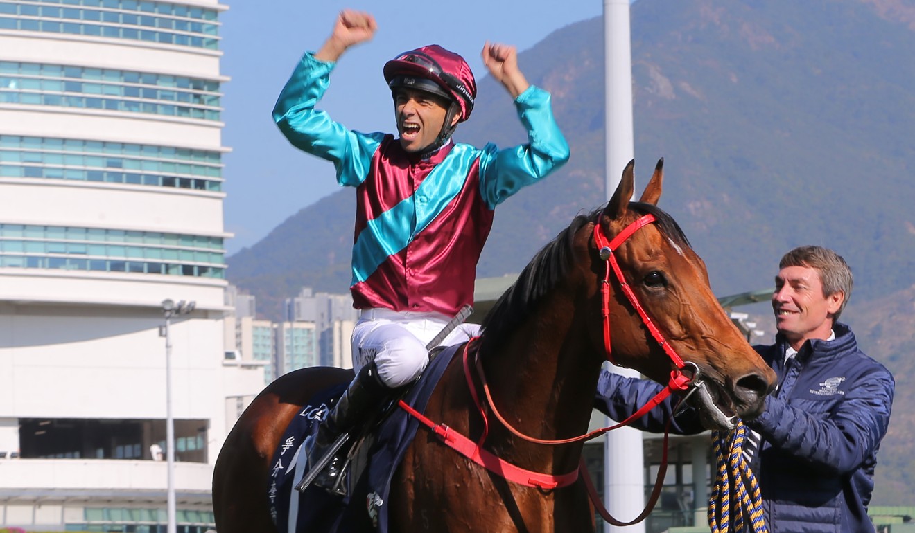 Joao Moreira wins on Beat The Clock on his way to a HKIR five-timer.