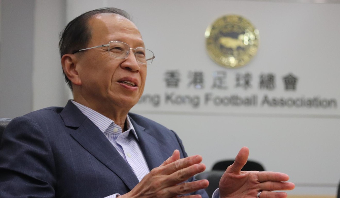 HKFA chairman Pui Kwan-kay is keen to preserve the Guangdong-Hong Kong Interport’s two-leg format. Photo: Chan Kin-wa
