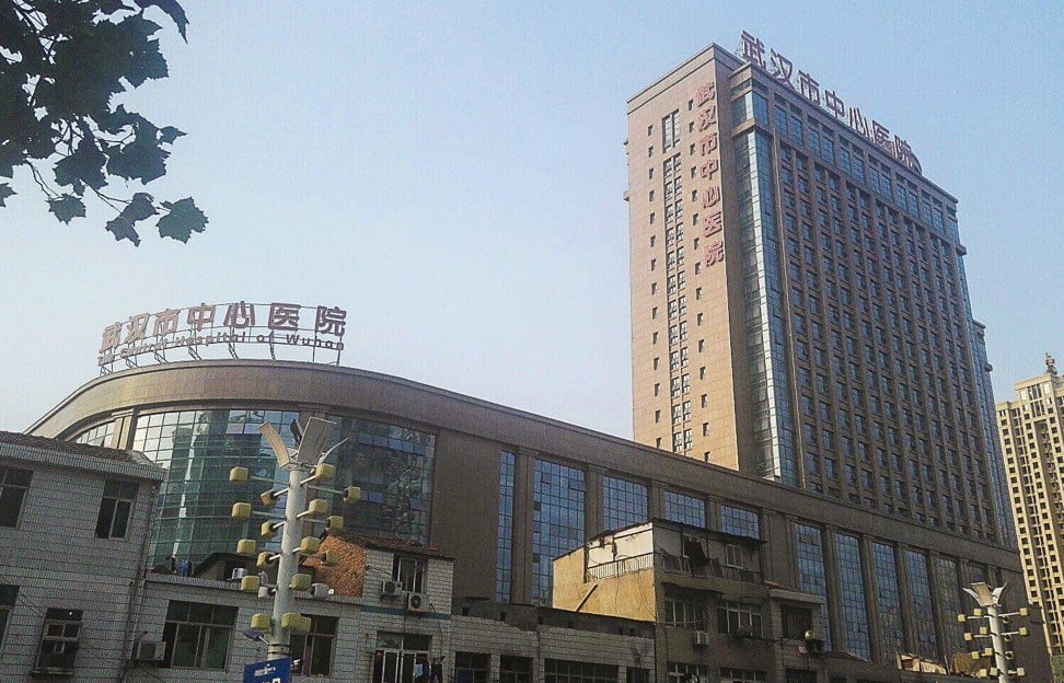 Central Hospital in Wuhan, the central Chinese city where an “unknown pneumonia” has so far affected nearly 30 people. Photo: Handout