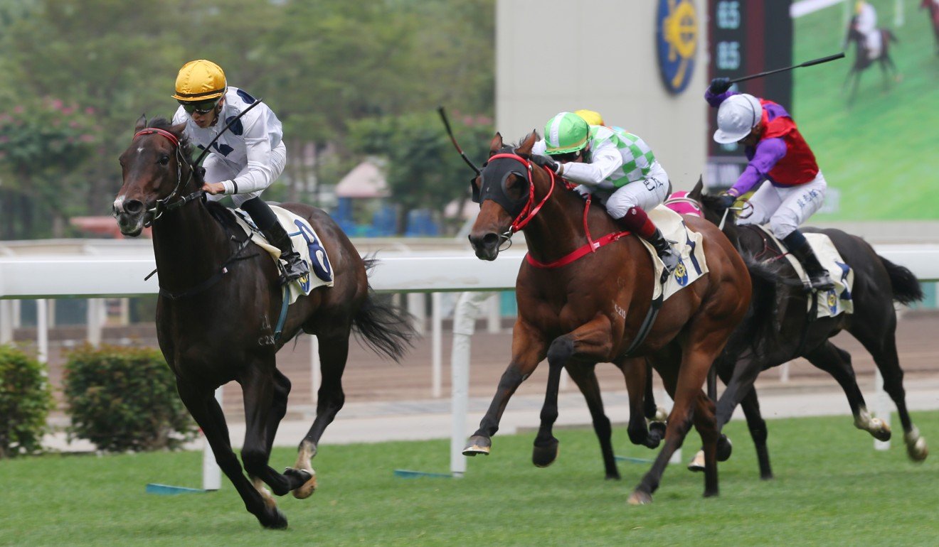 Golden Sixty dashes clear at Sha Tin on Wednesday.