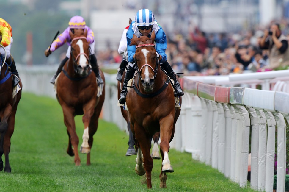 Voyage Warrior surges back into form at Sha Tin on Wednesday.