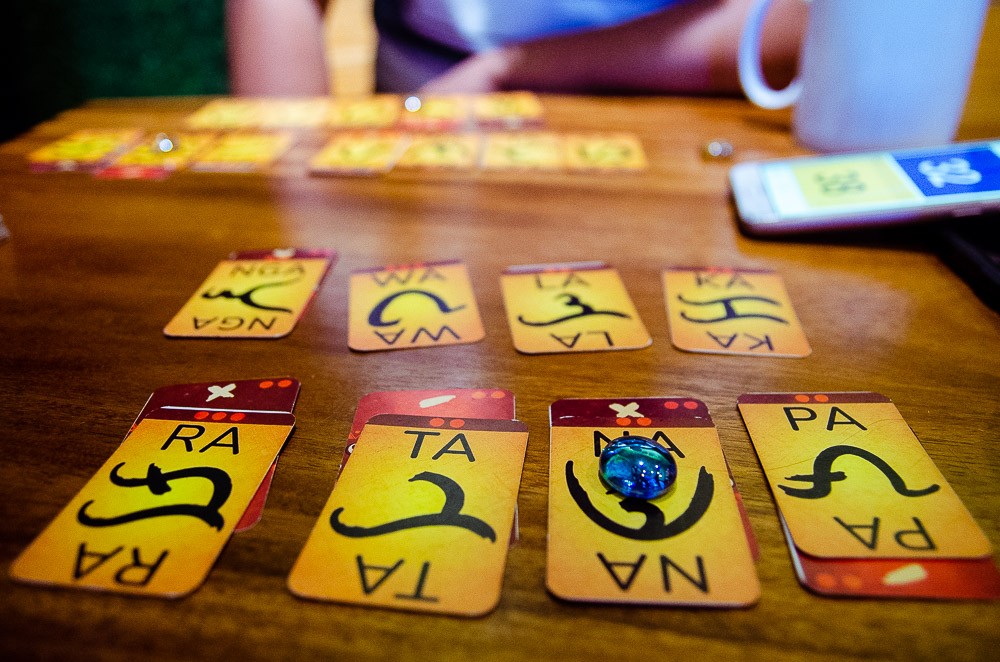 The game Talinghaga was invented to highlight the pre-colonial Philippine script baybayin. Photo: Maro Enriquez