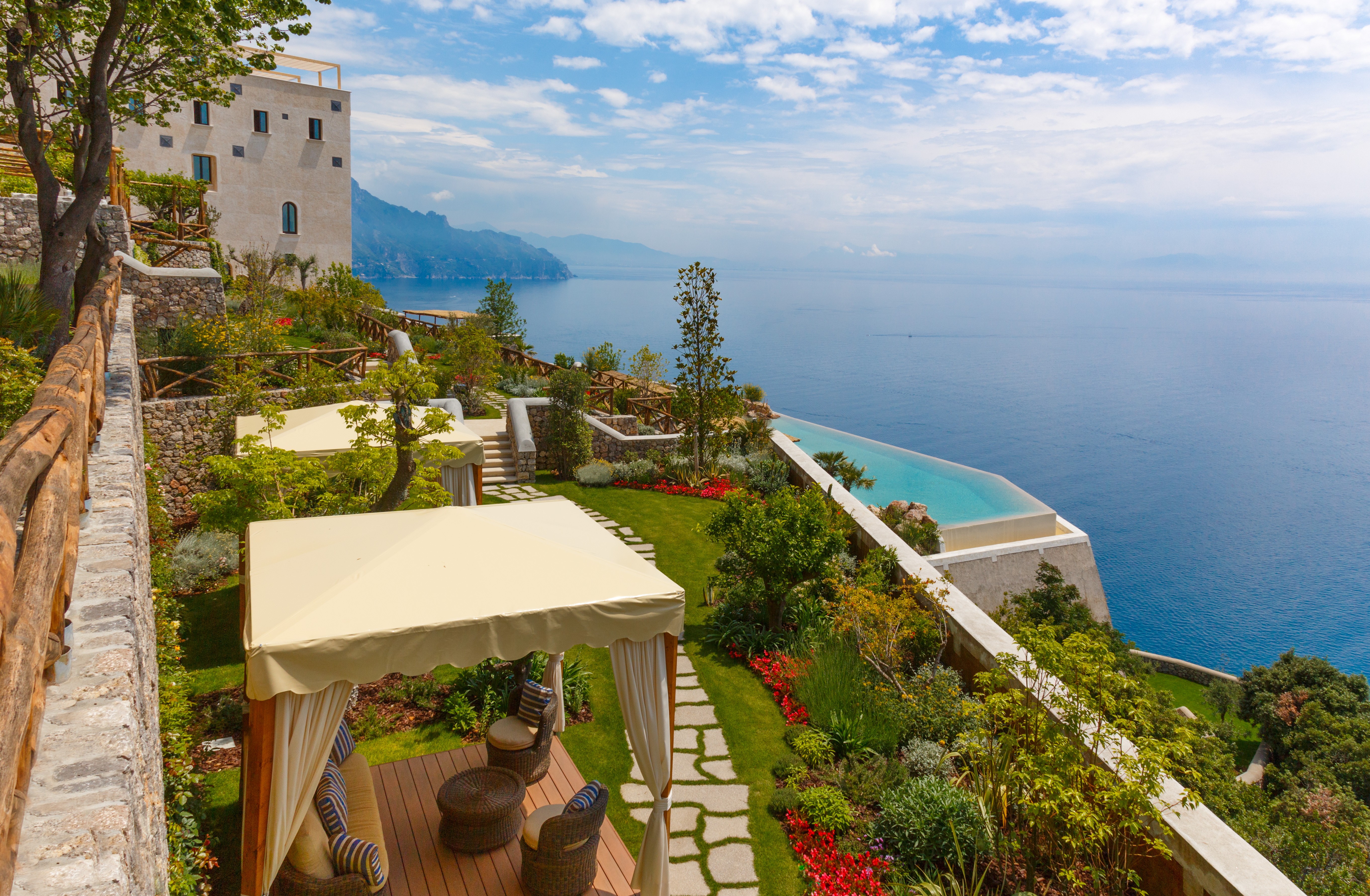 Ditch the heels and prepare for decadence at Monastero Santa Rosa, an adults’ only retreat overhanging a cliff on Italy’s Amalfi Coast. Photos: Handouts