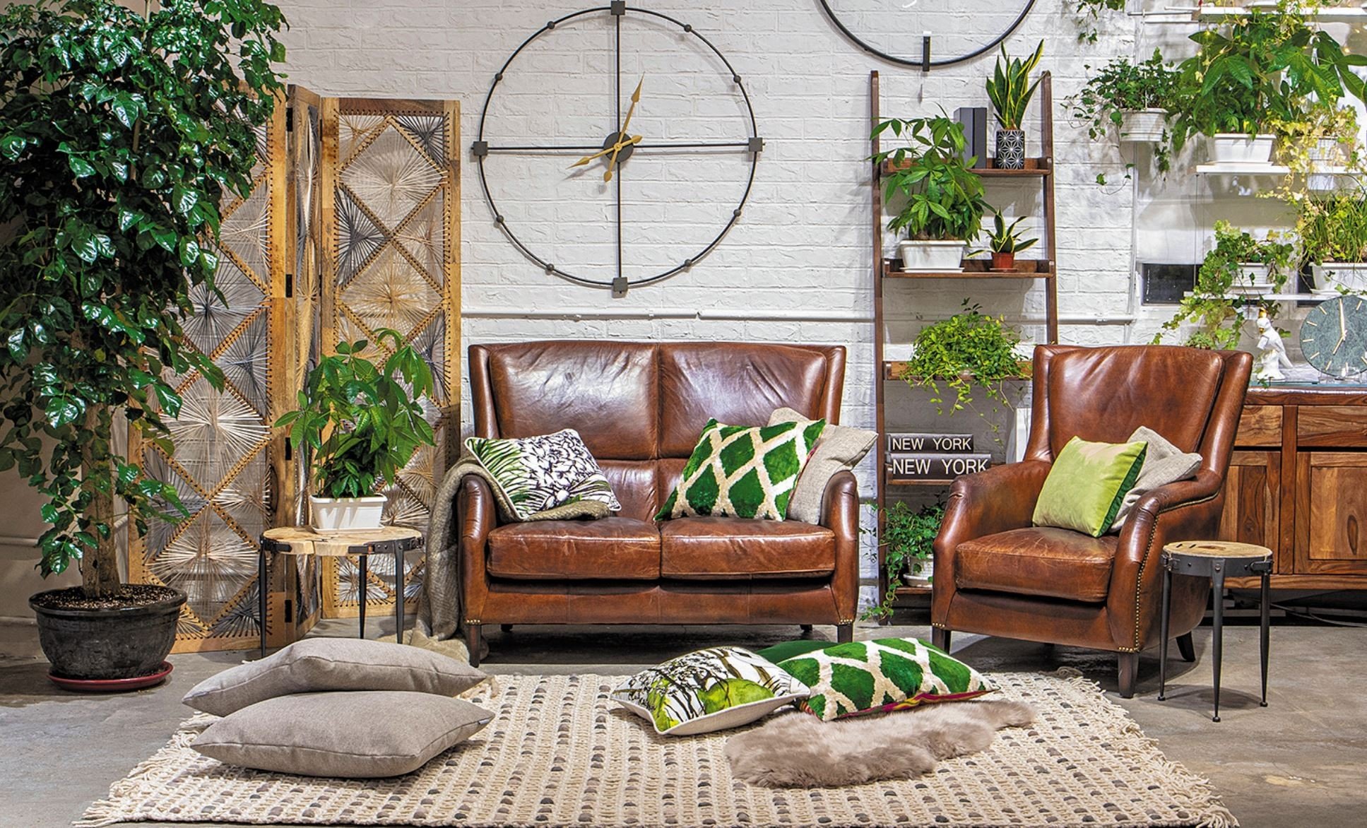 Another flash look is New York retro – think vintage leather sofas and an eclectic mix of furnishings, such as on the television show Friends – and in these furnishings by Tequila Kola. Photos: Handouts