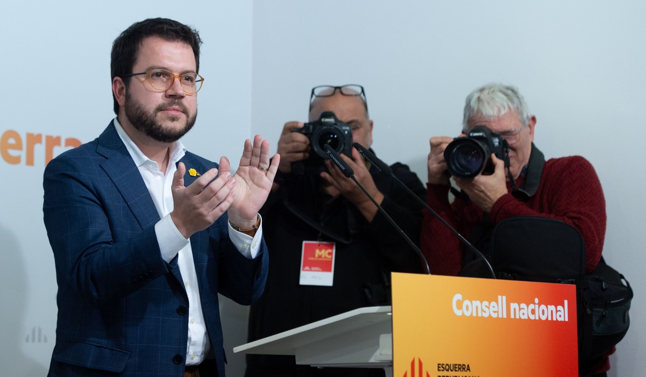 Vice-President of Catalan Government and Esquerra Republicana de Catalunya – ERC (Republican Left of Catalonia) member Pere Aragones attends a ERC's national committee meeting in Barcelona. Photo: AFP
