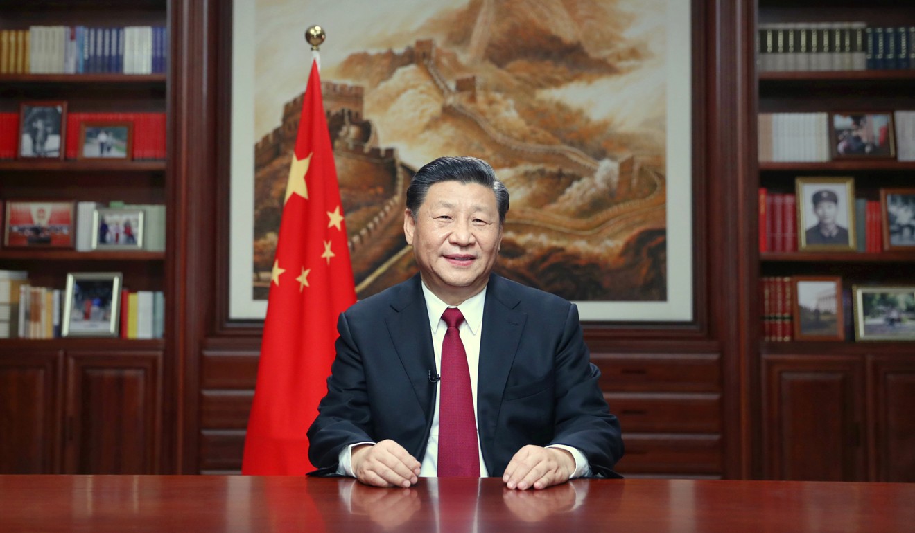 Chinese President Xi Jinping delivers his New Year message. Photo: Xinhua