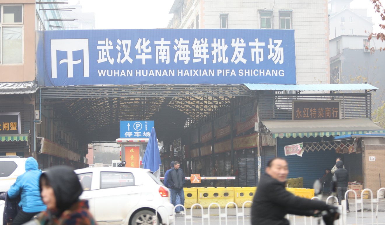 The Wuhan Huanan market was ordered to close. Photo: Simon Song