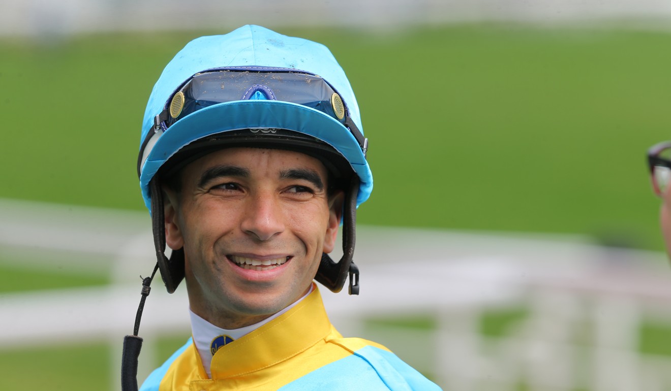 Joao Moreira after riding a winner at Sha Tin.