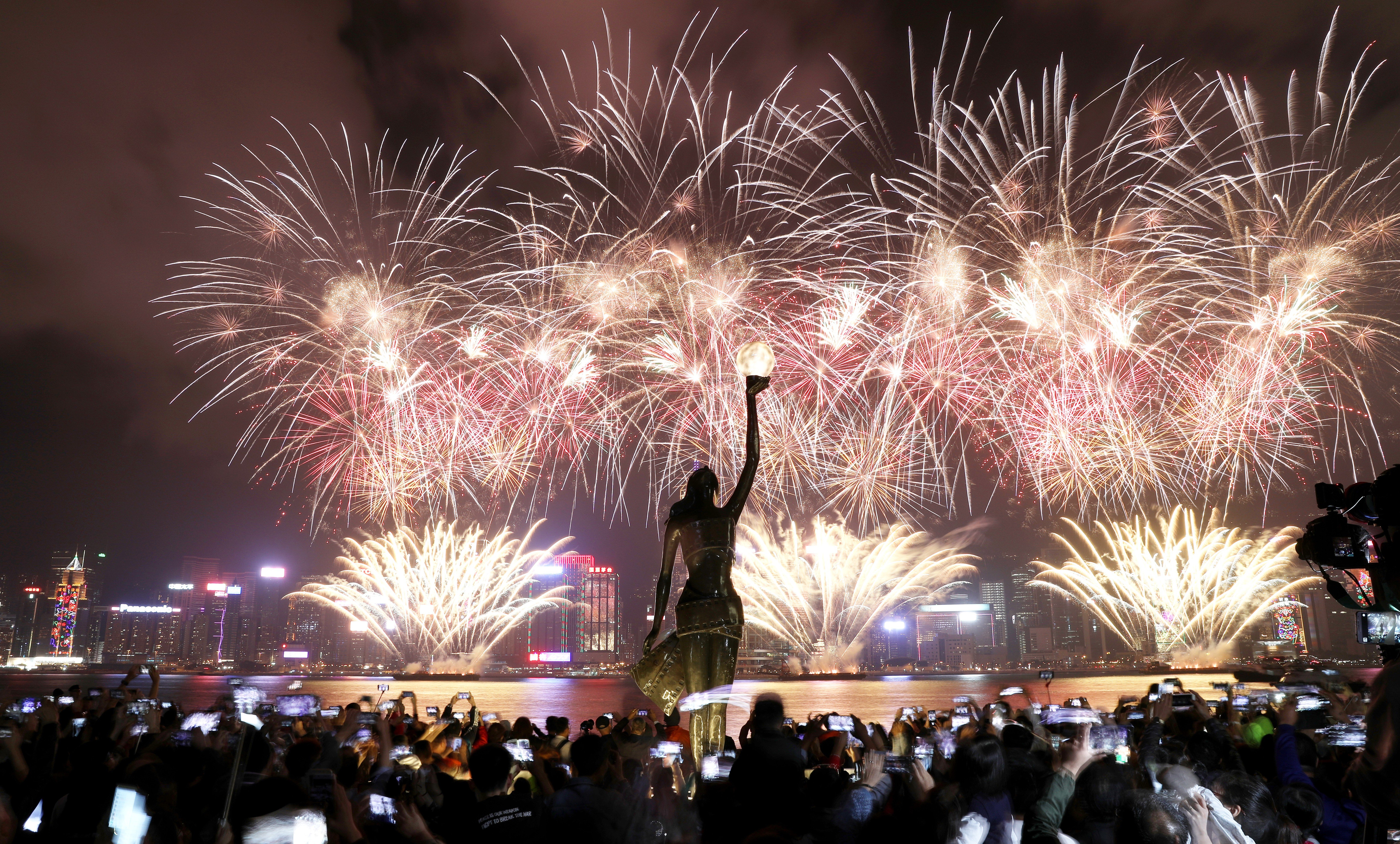 Fireworks over Victoria Harbour to celebrate the Lunar New Year – 2019 has been a year packed with action, heartbreak and highlights. Photo: Nora Tam