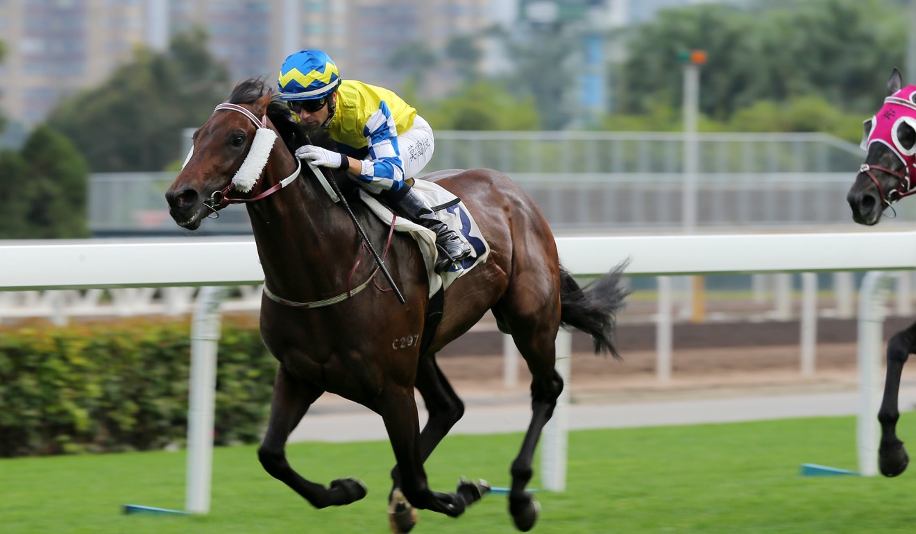 Joao Moreira bolts clear on Chefano at Sha Tin.