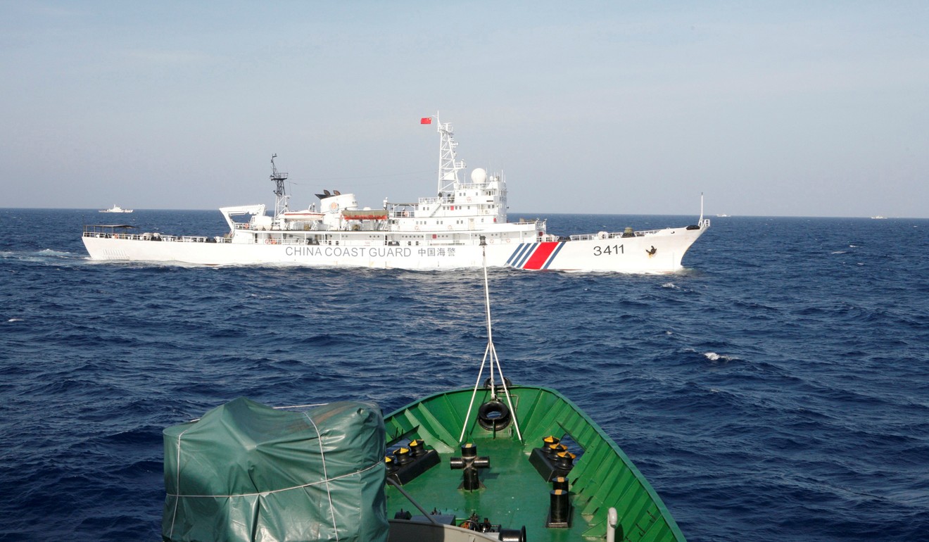 A Chinese coastguard ships is seen in the South China Sea. Photo: Reuters