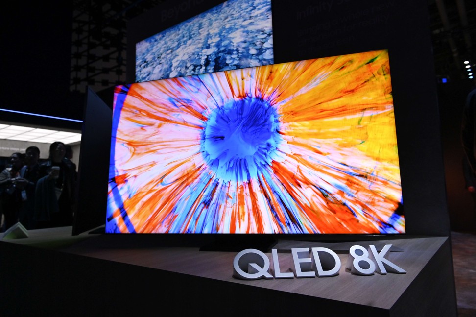 Samsung Electronics’ Q900 8K QLED television model is displayed at the company’s booth at CES, the world's largest annual consumer technology trade show, held at the Las Vegas Convention Centre from January 7 to 10. Photo: Agence France-Presse