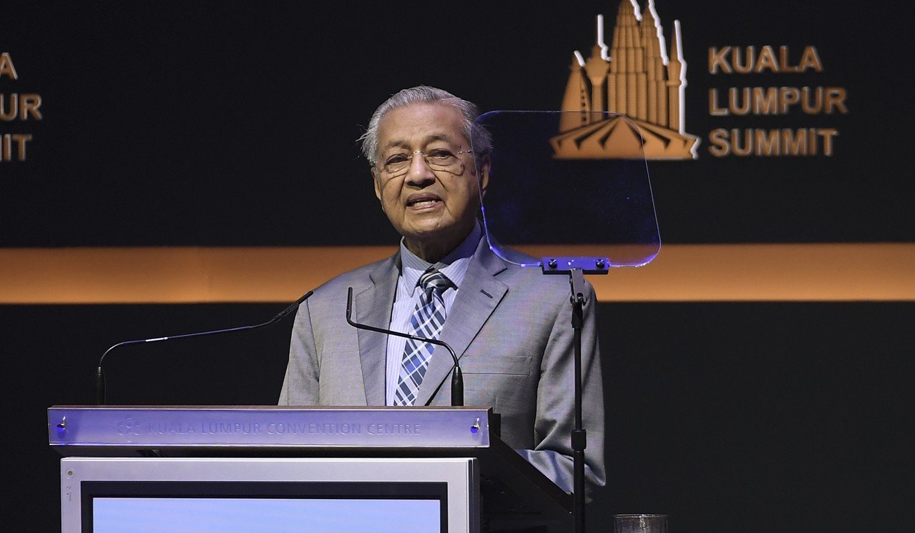 Malaysian Prime Minister Mahathir Mohamad delivers a speech at the Kuala Lumpur Summit in December. Photo: DPA