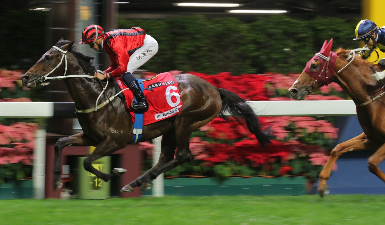 Private Secretary wins at Happy Valley last month.