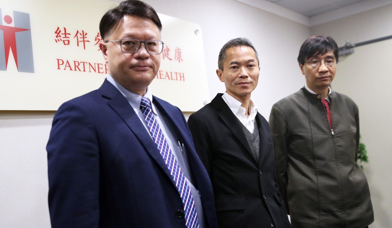 (From left) Professor Hui Shu-cheong, chairman of CHP’s scientific committee on emerging and zoonotic diseases; Dr Wong Ka-hing, controller of the Centre for Health Protection; and Professor Yuen Kwok-yung from HKU. Photo: Winson Wong