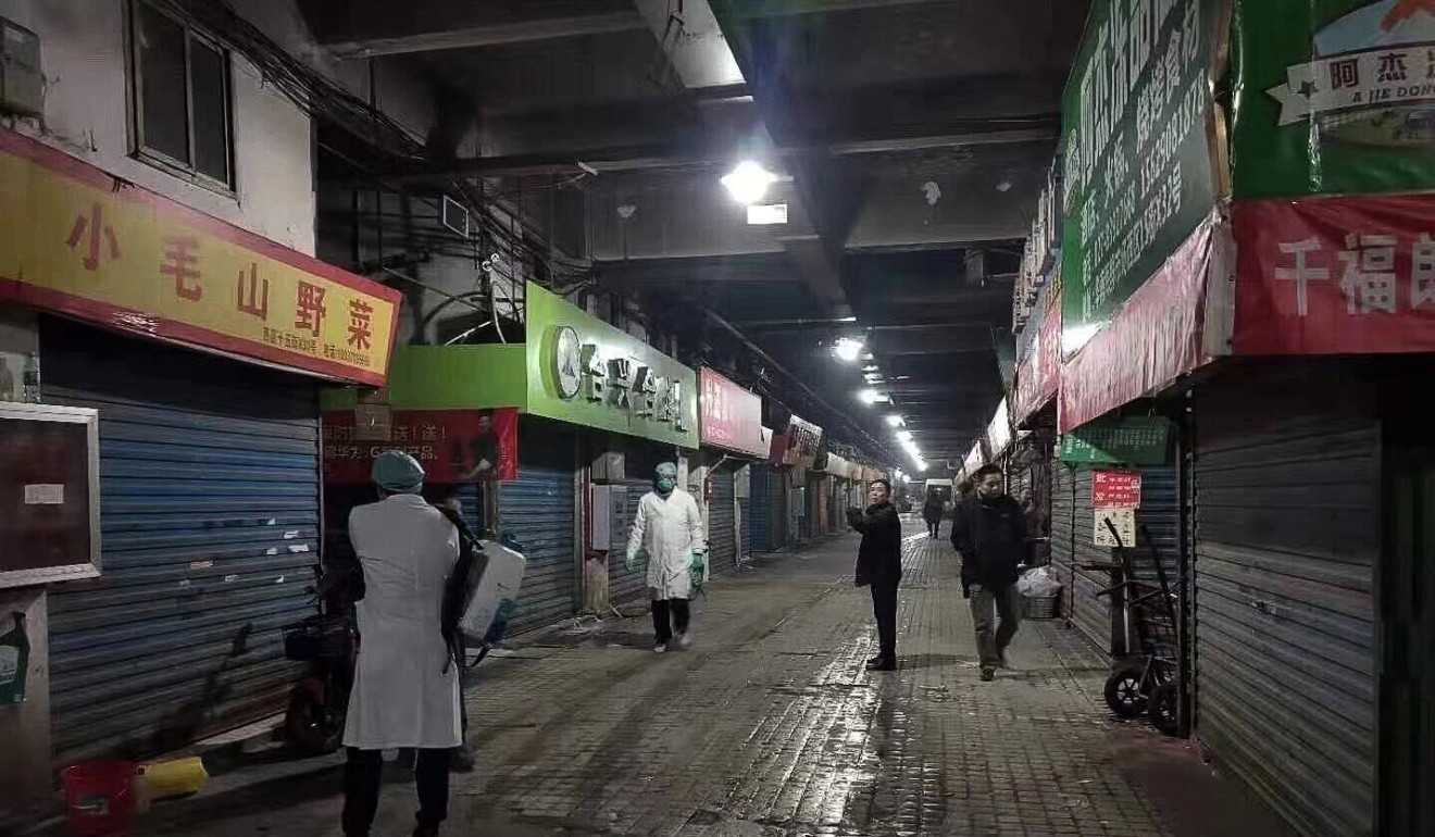 Wuhan Huanan Seafood Wholesale Market has been closed down following the outbreak. Photo: Handout