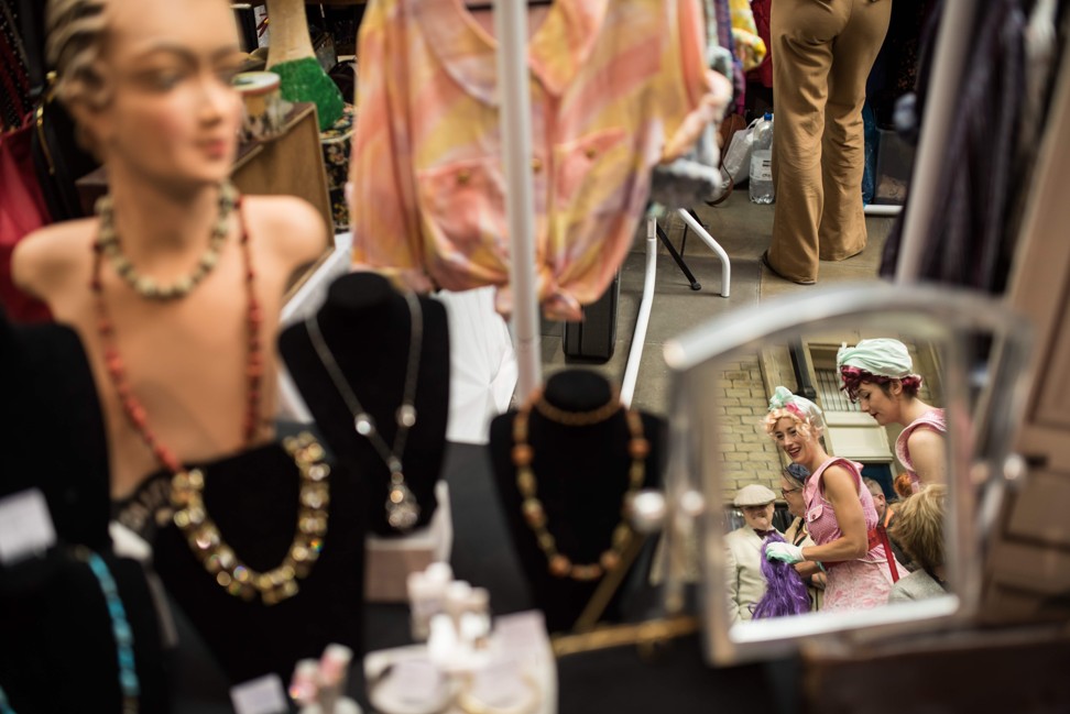 Vintage items at the Vintage By The Sea festival in England. Photo: AFP