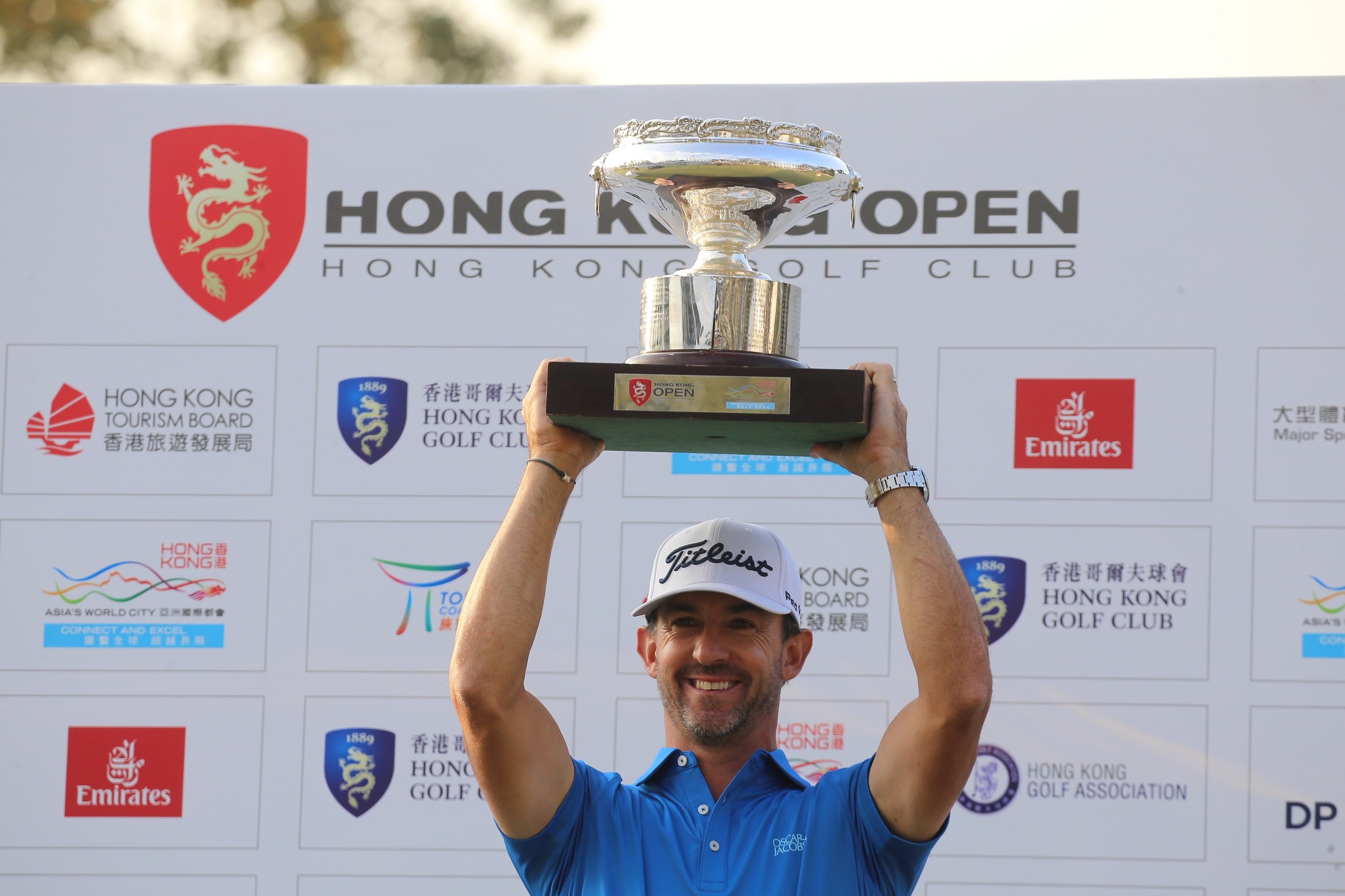 Wade Ormsby celebrates winning the Hong Kong Open. Photos: Dickson Lee