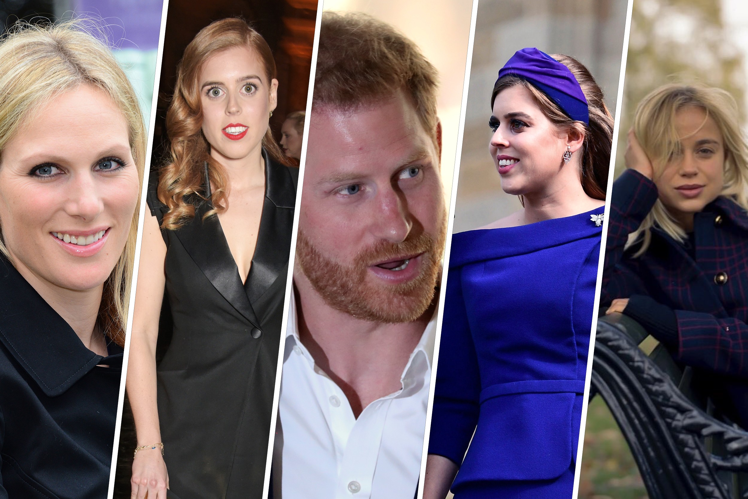 Zara Phillips, Princess Beatrice, Prince Harry, Princess Eugenie and Lady Amelia Windsor have all said no to financial dependence on the British crown. Photos: AP/Reuters/Instagram