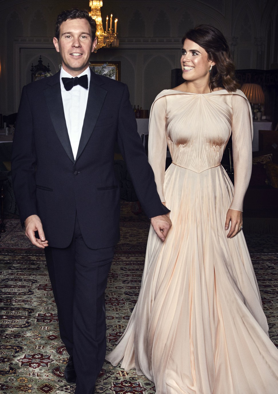 Britain's Princess Eugenie of York and Jack Brooksbank are photographed at Royal Lodge, Windsor, England, following their wedding in October 2018. Photo: Buckingham Palace via AP