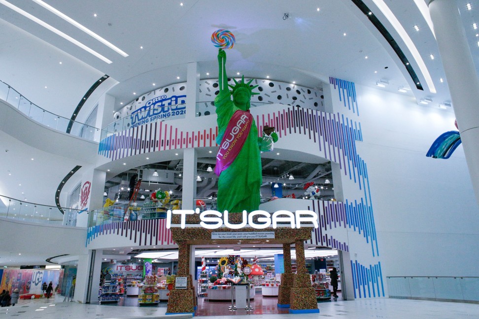 This confectionary store spans three levels. Photo: AFP