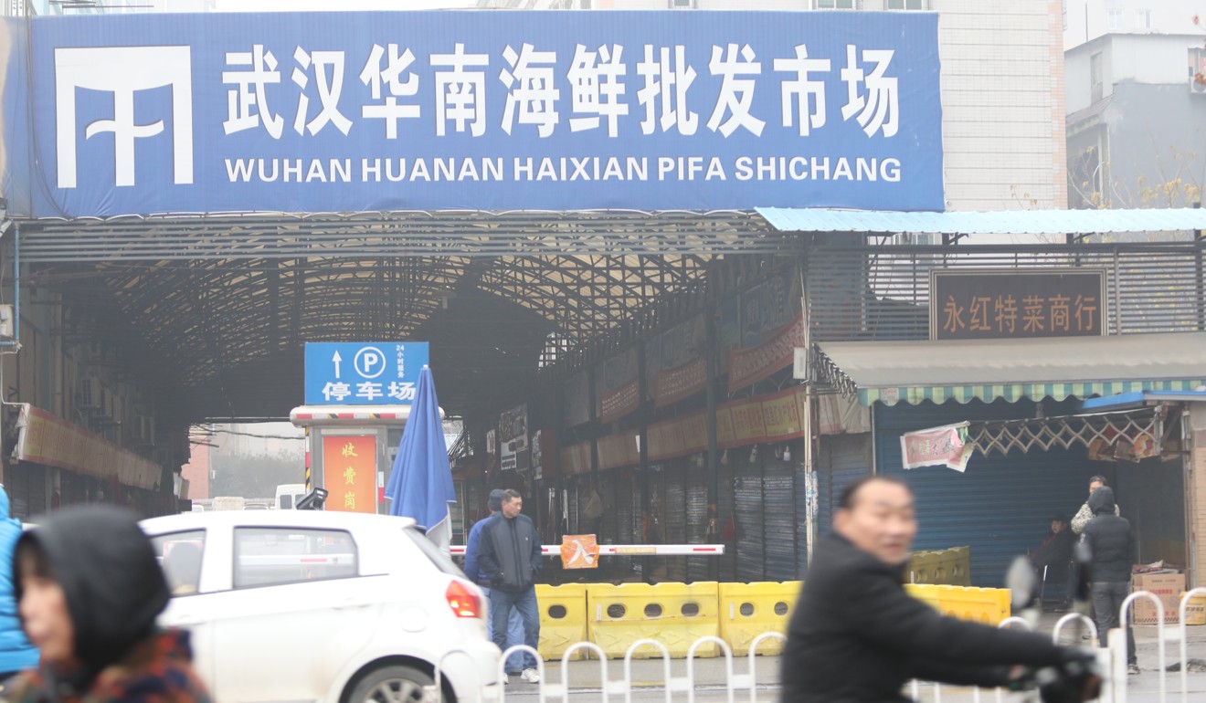 The wholesale seafood market in Wuhan where the virus is thought to have spread. Photo: Simon Song