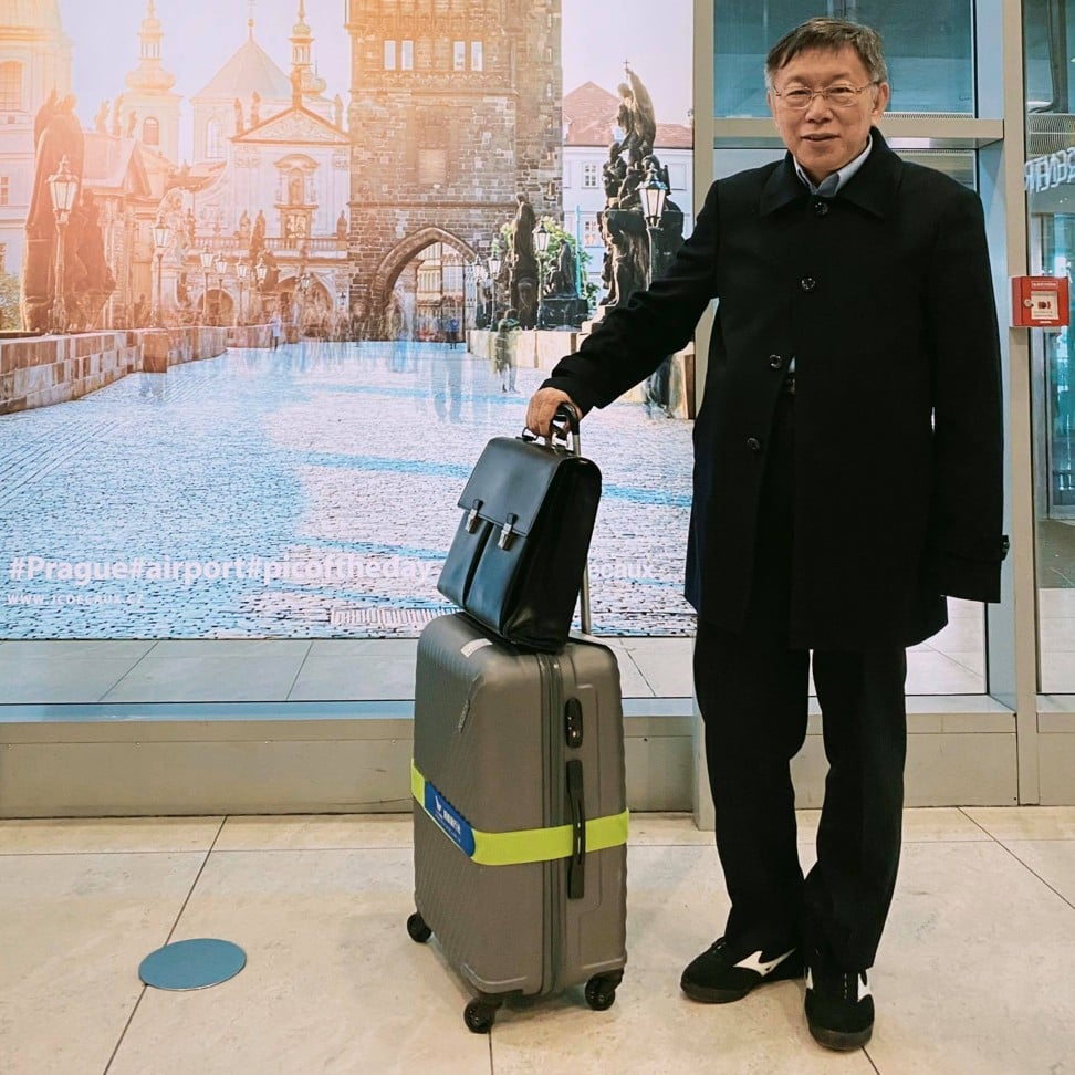 Taipei mayor Ko Wen-je arrived in Prague on Monday. Photo: Facebook