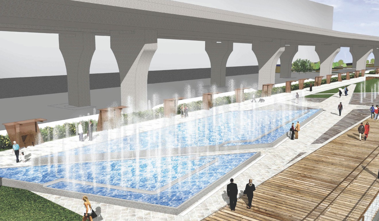 An artist's impression of the musical fountain on the Kwun Tong promenade. Photo: Handout