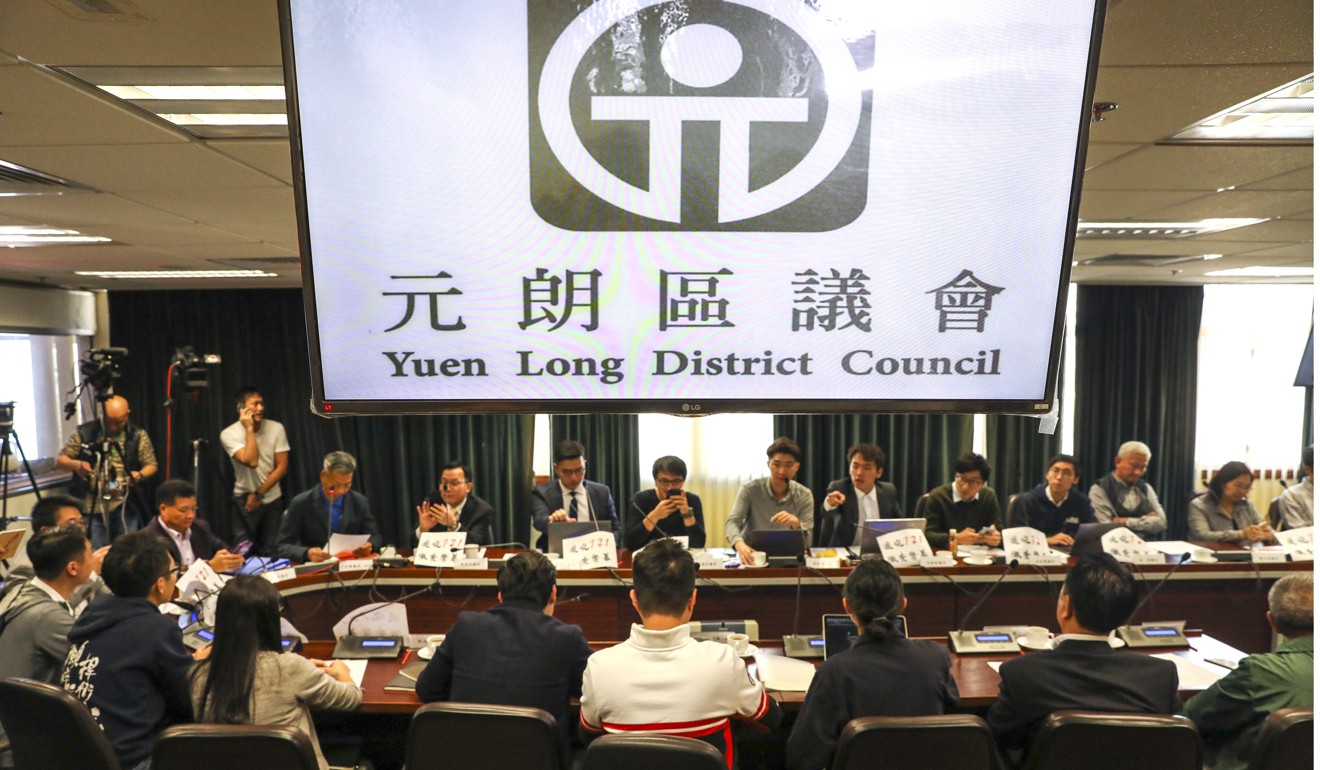 Police snubbed a meeting of Yuen Long District Council last week. Photo: Winson Wong