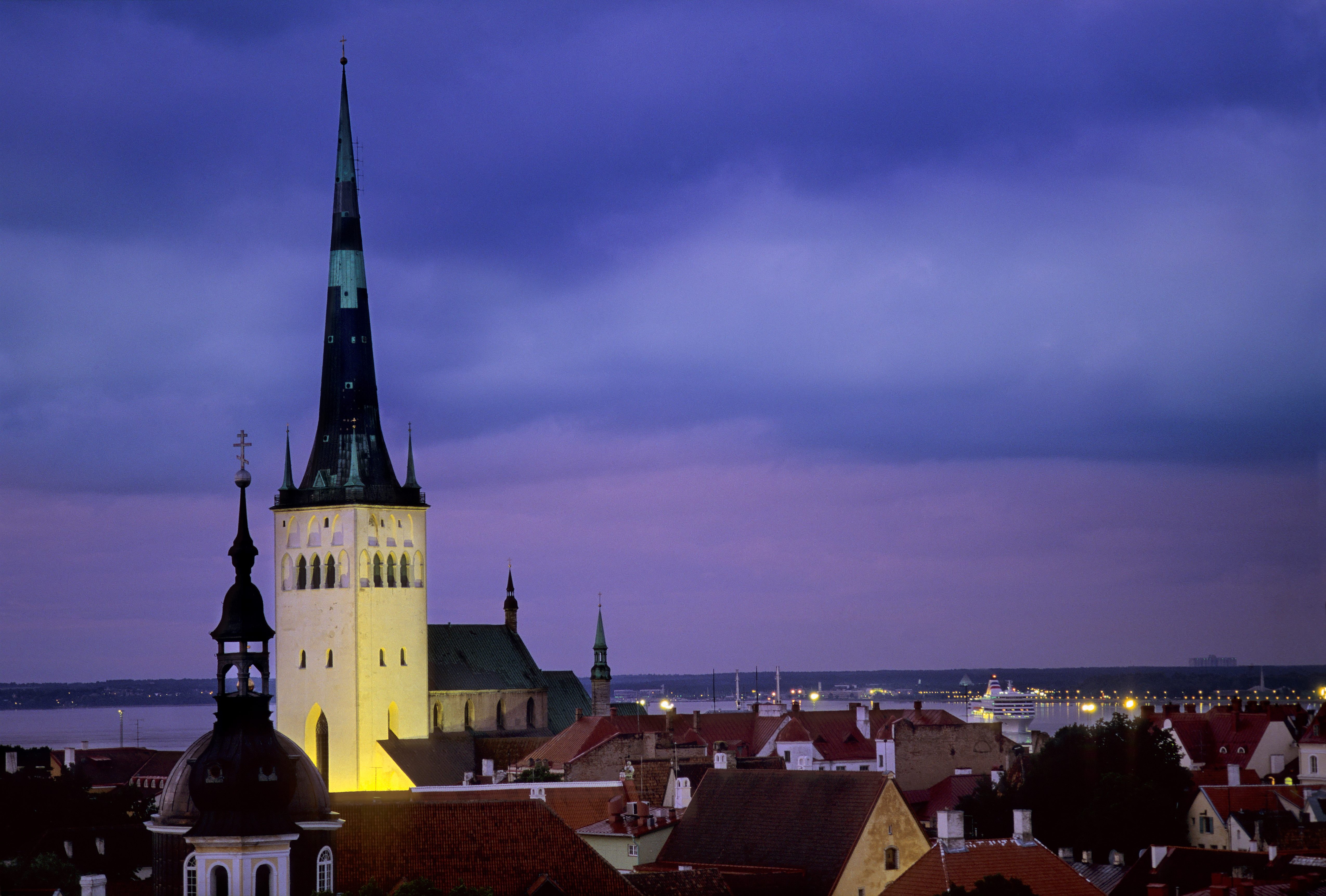 St Olaf’s church towers over Tallinn, Estonia. Photo: Getty Images