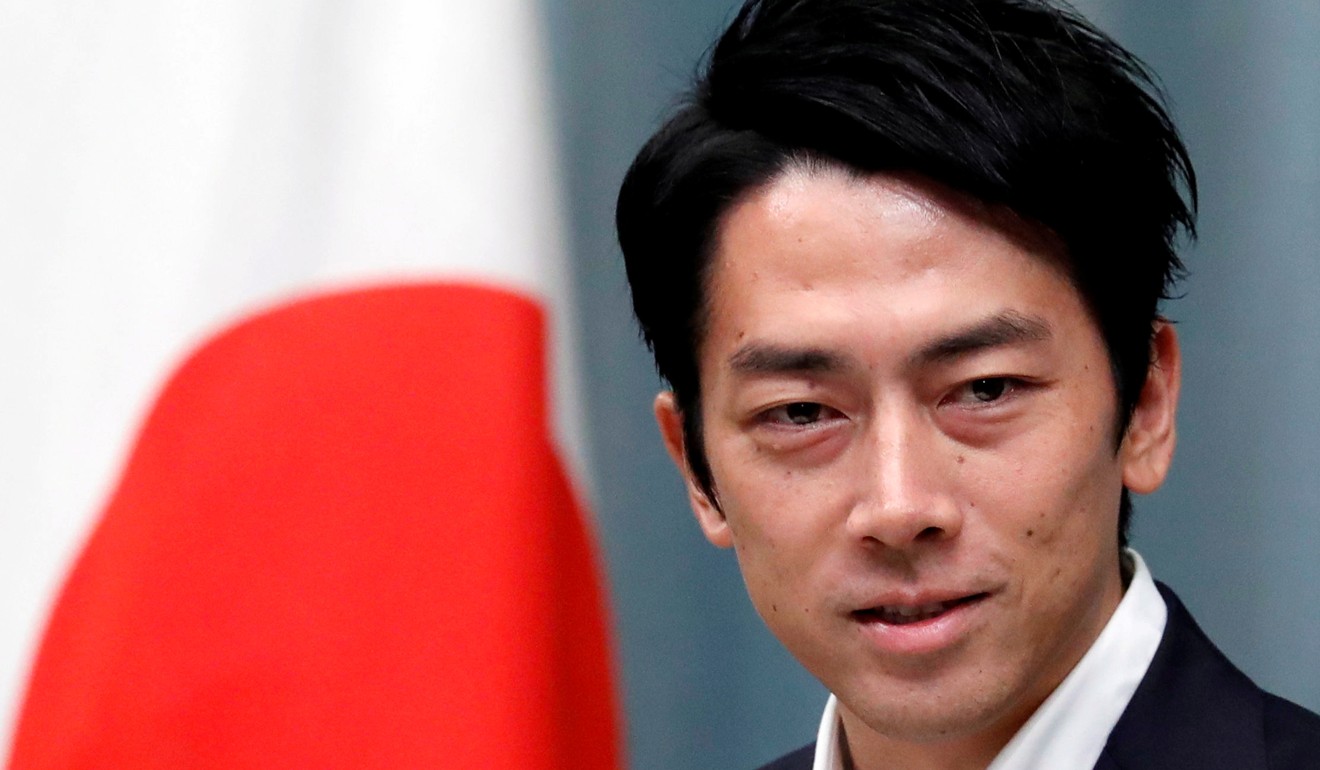 Japan's Environment Minister Shinjiro Koizumi is taking two weeks of paternity leave after the birth of his son. Photo: Reuters