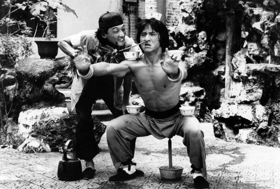Jackie Chan (right) in Drunken Master.
