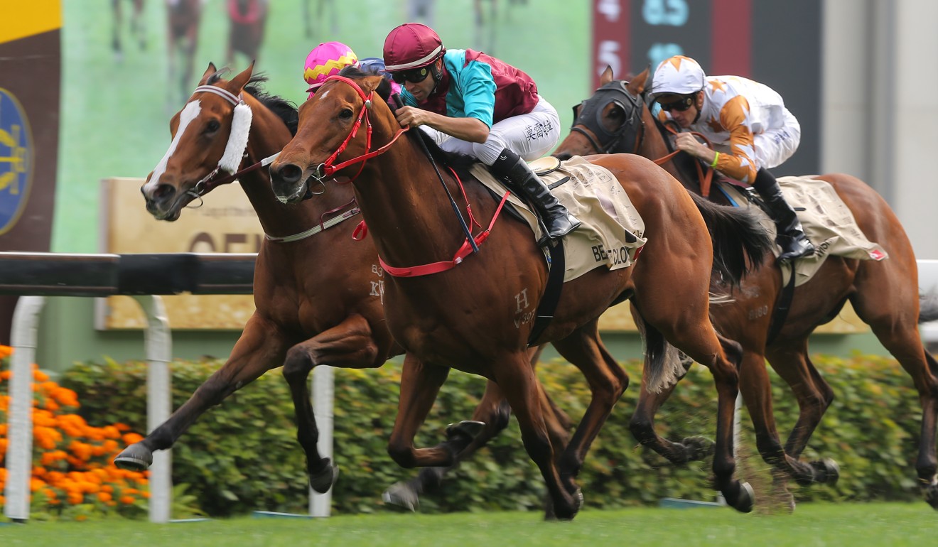 Beat The Clock surges home to win at Sha Tin.