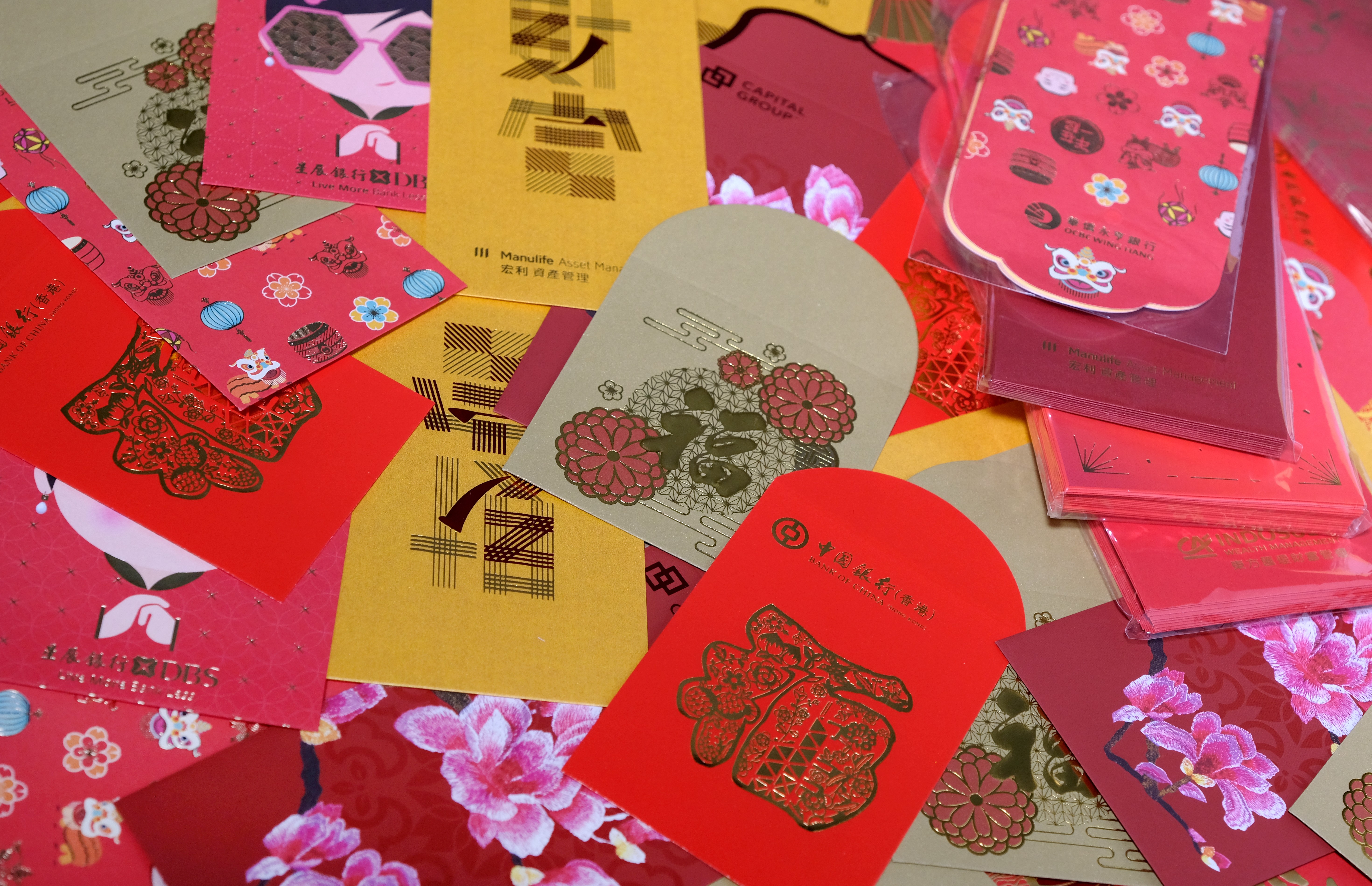 Hong Bao 20 Pack Economical Chinese New Year Red Packet Lai Si Money Envelope 