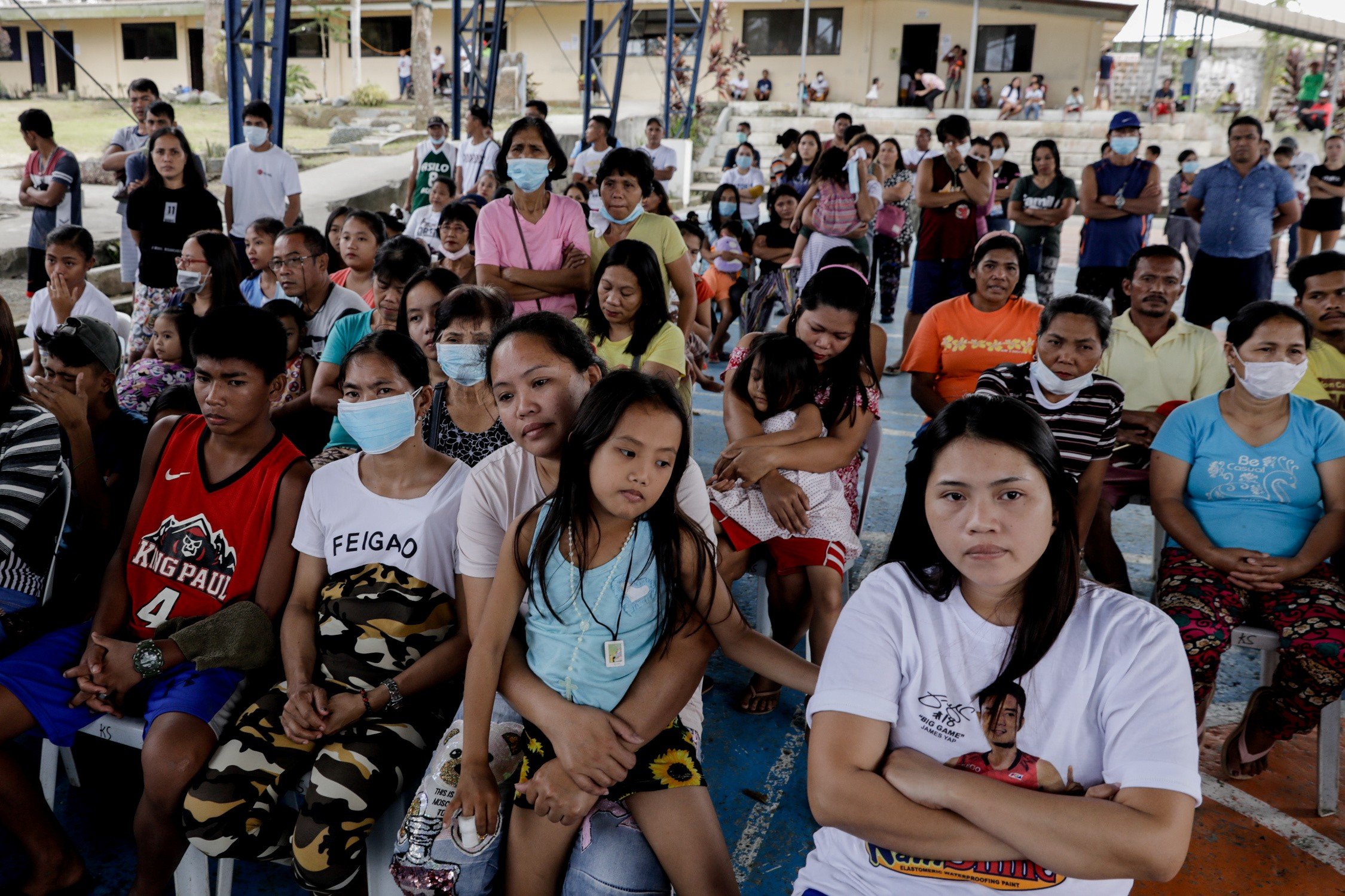 Residents displaced by Taal Volcano’s eruption. Photo: Reuters