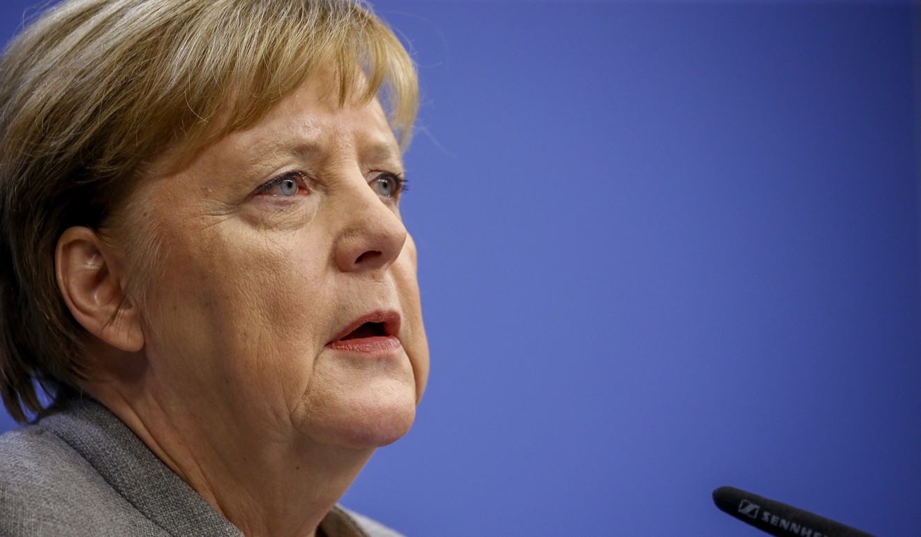 German Chancellor Angela Merkel’s right-left government, like all of Europe, is under pressure from the United States to bar Huawei. Photo: EPA-EFE