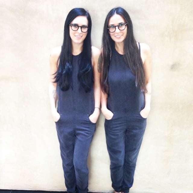 Demi Moore and her daughter from her first marriage to Bruce Willis, Rumer Willis. Photo: Instagram @rumerwillis
