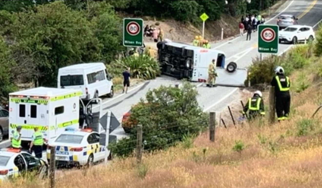 The scene of the crash. Photo: New Zealand Herald