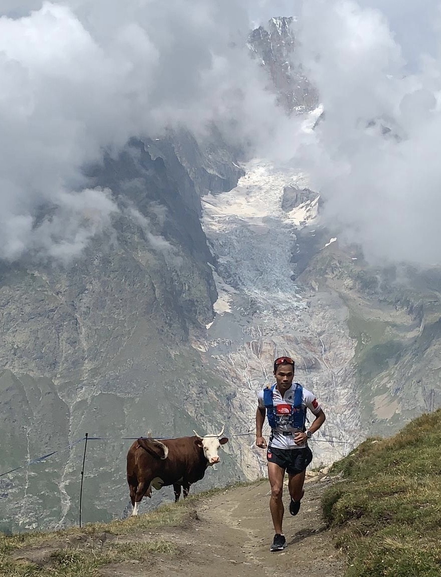 Wong Ho-chung training in Chamonix before the Ultra Trail du Mont Blanc. Photo: The North Face Adventure Team