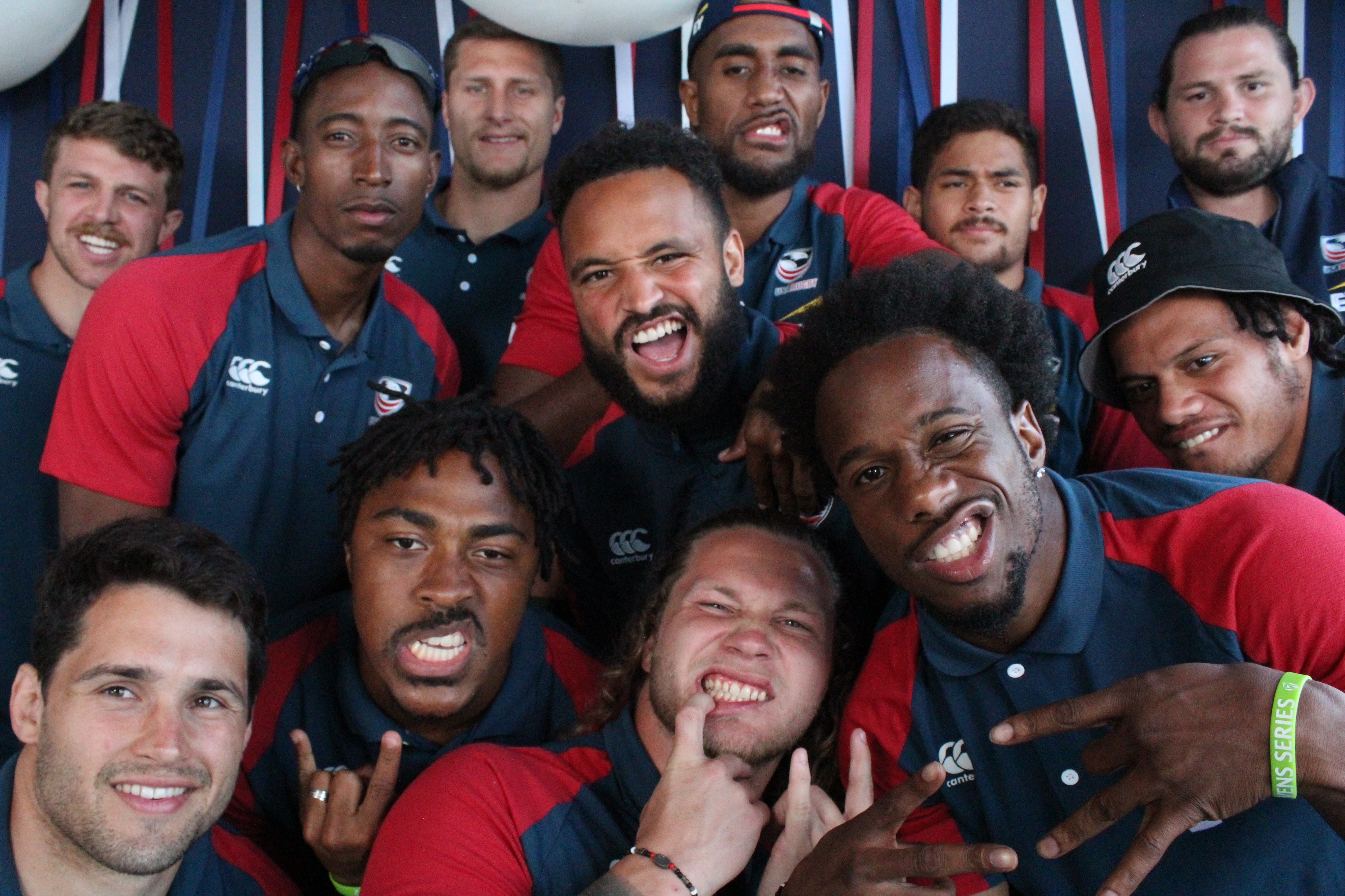 Members of the US men’s sevens team at a Golden Eagles event in Cape Town in December. Photo: Handout