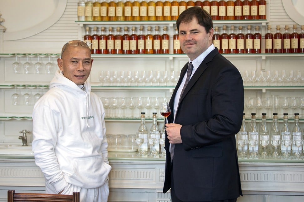 Artist Zhang Huan with Hennessy master blender Renaud Fillioux de Gironde. Photo: Handout